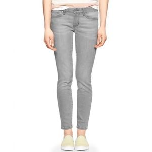 GAP Mid Rise Ankle Zip Jeans in Gray